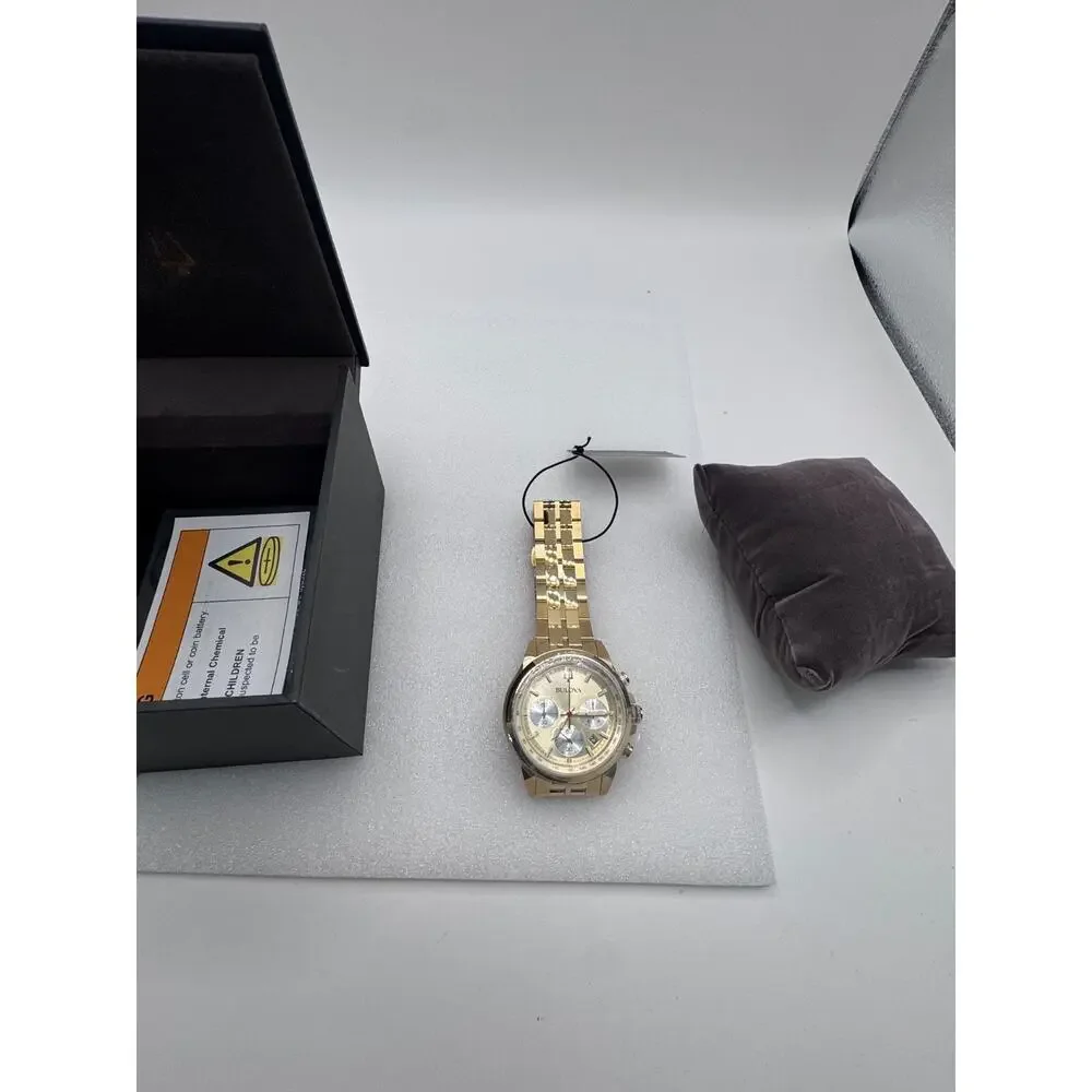 NEW Bulova 97B217 Classic Chronograph Stainless Steel Quartz Men's Watch